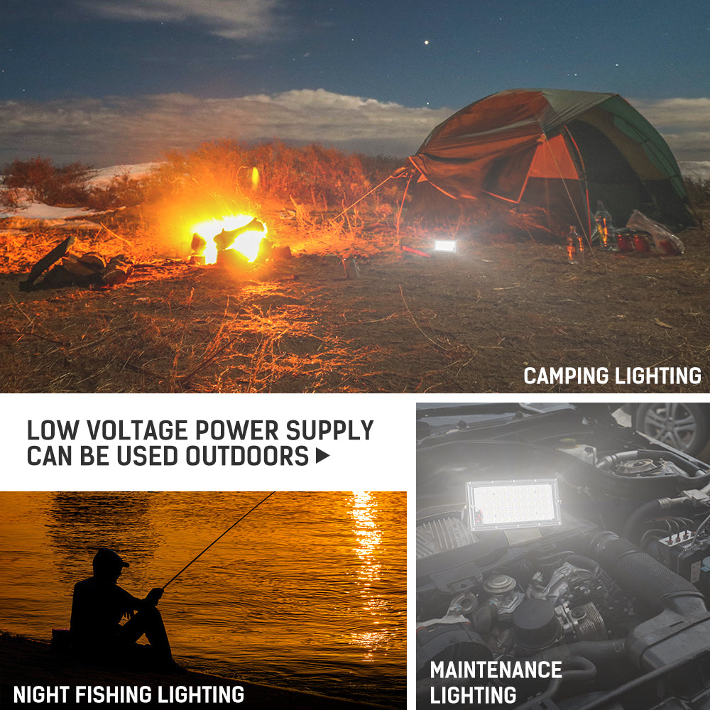 Projecteur LED Solaire avec cable de Batterie